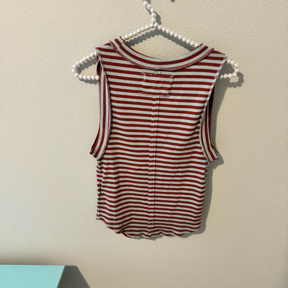 We The Free Rust Blue Striped Tank Top - Picture 3 of 3